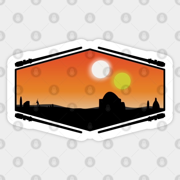 Tatooine - Where it all began Sticker by thearkhive